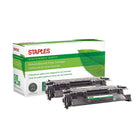 Staples Sustainable Earth HP 80A Reman Laser Toner Cartridge - Black - 2 Pack-Colour: black