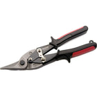 Dynamic Tools 10" Aviation Snips, Cuts Left, Red Handle-Cut (inches): 1.70"