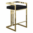 Plata Decor Harvey Stools - Gold/Black - 2 Pack-Low back