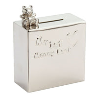 Elegance "My 1st Money Bank" with Bear Money Bank, Nickel-Plated (80887)-Piggy bank