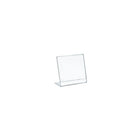Azar Displays Vertical Slanted, L-Shape Acrylic Sign Holder, 5" x 6", 10 Pack (112724)-Sign holder