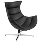 Flash Furniture Black LeatherSoft Swivel Cocoon Chair-Retro Style