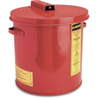 Justrite Dip Tanks, 1-Gallon Steel Dip Tank, 9 3/8" x 5 1/2", 5Lb-Manually operated covers which stay open for convenient access