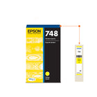 Epson T748 DuraBrite Pro Ink Cartridge - Standard Capacity - Yellow-Worry-free handling - smudge, fade and water resistant prints 