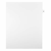 Mark Maker Legal Exhibit Index Tab White Single Tabs, 1/15th Cut, Letter Size, No Holes, Number 18, 25 Pack-White Single Tabs, 1/15th Cut