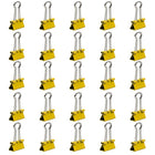 JAM Paper Binder Clips, Small, 19mm, Yellow Binderclips, 5 packs of 25 (334BCYEg)-5