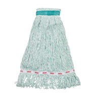 Vileda MicroEco Narrow Band Looped End Mop, 20oz, Green-4-row stitched