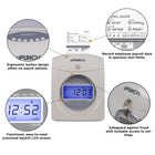 uPunch Electronic Calculating Punch Card Time Clock Bundle (HN4000SC)-Calculates hours worked per day and pay period for 50 employees