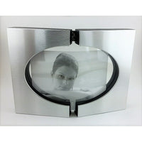Elegance 6" x 4" Hinged, Brushed 2-Sided Photo Frame-Elegant and Modern design to hold your special photo.