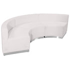 Flash Furniture HERCULES Alon Series Melrose LeatherSoft Reception Configuration, 3 Pieces, White-Modernize Your Business Office or Entry Way