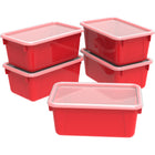 Storex Small Cubby Bin with Cover - Classroom Red-Bright colours are perfect for STEM colour coding