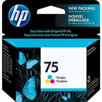 HP 75 Tri-Colour Original Ink Cartridge (CB337WN)-Colour: Tri-Colour