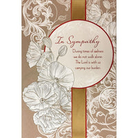 Rosedale 5-1/2" x 8" In Sympathy Greeting Cards And Envelopes, 6 Pack (19960)-Printed on premium uncoated card stock