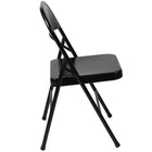 Flash Furniture Hercules Series Metal Folding Chair, Black, 4 Pack-Riveted Steel Components