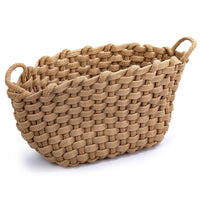 Truu Design Chunky Braided Jute Basket, 10 x 20 inches, Natural-Measurement: the storage basket measures 20"L x 10"H x 12"W in dimensions
