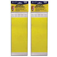 DuPont C-Line Tyvek Security Wristbands - Yellow - 200 Pack (CLI89106-2)-The single-use, waterproof wristbands are great for parties, events, field trips or tagging inventory and supplies