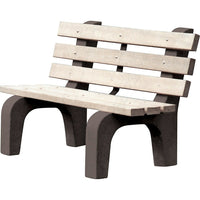 SCN Recycled Plastic Park Bench - 72" L x 25" W x 31" H - Grey-1