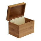 Oceanstar RB1408 Bamboo Recipe Box with Divider-Flip top lid is simple to keep recipe dry and tidy