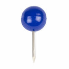 JAM Paper Colorful Push Pins - Round Head Map Thumb Tacks - Blue - 100 Pack-Keep your school work, office work, art and visual projects organized with colored push pins!