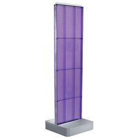 Azar Displays 4-Sided Pegboard Floor Display, Studio Base, Purple (700770-PUR)-Pegboard display fixture