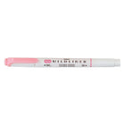 Zebra – Surligneur double pointe style stylo Mildliner, rose doux-Double pointe : biseautée, pastille