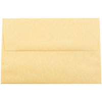 JAM Paper A8 Invitation Envelopes, 5.5 x 8.125, Parchment Antique Gold Yellow Recycled, 1000 Pack (16009B)-Antique gold