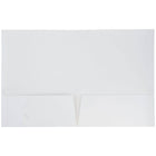 JAM Paper 2 Pocket Laminated Glossy Presentation Folders, White, 25 Pack-Capacity: 200 sheets