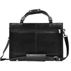 Ashlin WINCHESTER Slim Briefcase, 2 Handles with a Long Strap, Black (P7314-MM08-01)-Double handle has a connecting strap connector