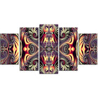 Designart Brassy Abstract Flow 5-Panel Canvas Art Print, (PT3086-373)-Print