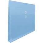 JAM Paper Plastic Envelopes with Button and String Tie Closure, Booklet, 12 x 18, Blue Poly, 12 Pack (457B1BU)-Size: 12" x 18"