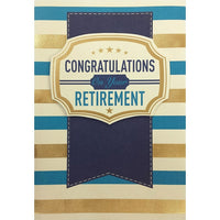 Rosedale 5-1/2" x 8" Congratulations On Your Retirement Greeting Cards And Envelopes, 6 Pack (19918)-Printed on premium uncoated card stock