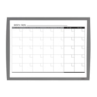 Quartet Plastic Frame Dry-Erase Calendar - 17" x 23" - Assorted Colours-Steel whiteboard, ideal for placement in low-use or personal spaces