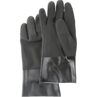 Showa Best Glove Black Knight Gloves, Size 10/Large, 14" L, Pvc, Jersey Inner Lining - 12 Pack-Cuff Style Gauntlet