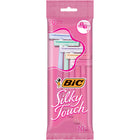 BIC Twin Select Women's Silky Touch Shavers, Assorted Colours, 10 Pack-One 10-count pack of BIC Silky Touch Disposable Razors for Women with four pastel colours: purple, pink, orange, and green
