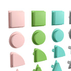 Flash Furniture Bright Beginnings Commercial Grade Pastel 256 Piece Shape Set for Modular STEAM Wall Systems-Teach Colors, Sorting and Organization Through Play
