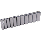 Gray Tools 11 Piece 3/8" Drive 6 Point SAE, Deep Chrome Socket Set, 3/8"-1"-Contains Sizes: 3/8", 7/16", 1/2", 9/16", 5/8", 11/16", 3/4", 13/16", 7/8", 15/16", 1".