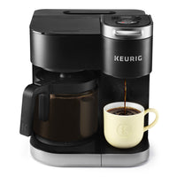 Keurig K-Duo Single Serve K-Cup Pod And Carafe Coffee Maker - With Programmable Features And Strong Brew Function - Black-Brew a cup and a carafe: use both ground coffee and recyclable k-cup pods