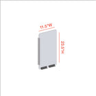 Mark Maker Modular Sneeze Guard Side - 11.5" W x 23.5" H panel 1/4" Clear Acrylic -2 4" aluminum bottom rails - 18" living hinge-Made from 1/4” clear acrylic.