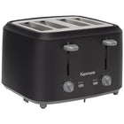 Kenmore - Grille-pain à 4 tranches avec commandes doubles - Noir mat et gris-Fentes larges avec guides doubles autoreglables
