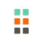 Quartet Square Magnets - Assorted Colours - 6 Pack-Square magnets in trend-forward colours