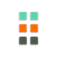 Quartet Square Magnets - Assorted Colours - 6 Pack-Square magnets in trend-forward colours
