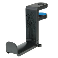 ENHANCE Clip-On Headset Mount - Black-UNIVERSAL UNDER DESK DESIGN clamps on to desks up to 40mm thick and as narrow as 10mm for a near universal fit on most desks. Spring Clamp is easy to remove and reattach.