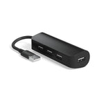 NXT Technologies 4-Port USB 2.0 Hub (NX29758)-Four-port USB 2.0 travel hub