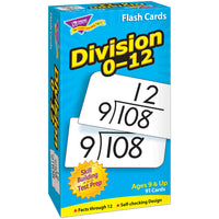 TREND enterprises, Inc. Division 0-12 Skill Drill Flash Cards, 91 cards-Set of tagboard flash cards for classroom, care facility, or home use for teaching basic division facts