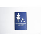 Futech Men's and Handicap Women's Washroom Signs, 2 Pack-Material: Plastic - Colour: Navy Blue