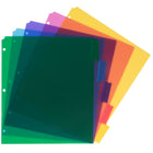 JAM Paper Plastic Index 5-Tab Dividers - 9 3/4" x 11 1/2" - Assorted - 6 Sets/Pack - 5 Tabs/Set-Colour: Multi Coloured | 5-Tab Plastic Index Dividers