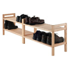 Winsome Mercury 2-Piece Stackable Shoe Rack Set, Natural (81429)-4