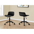 Monarch Specialties 7464 Multi-Position Office Chair - Black -Ergonomically designed backrest curves and is extra-wide to provide superior lower back support and the seat is padded for comfort