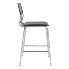 Avenue Six 26" Dorado Vinyl with Chrome Base Counter Stools, Black, 2 Pack-Armless