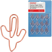 Staples Cactus Shaped Paper Clips - 12 Pack-Cactus Shaped Paper Clips